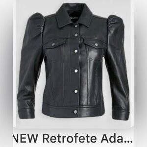Brand new RETROFRETE Black leather jacket-
